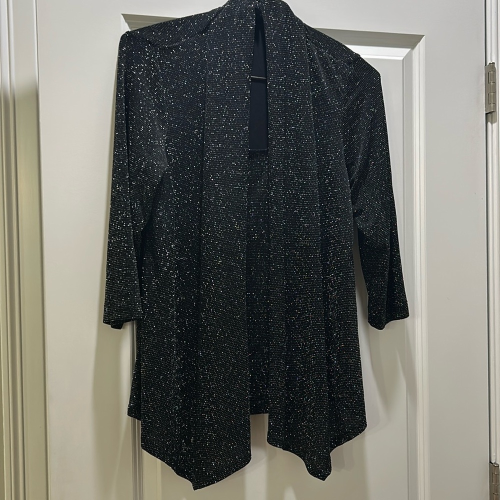 Black sparkly jacket with attached cami